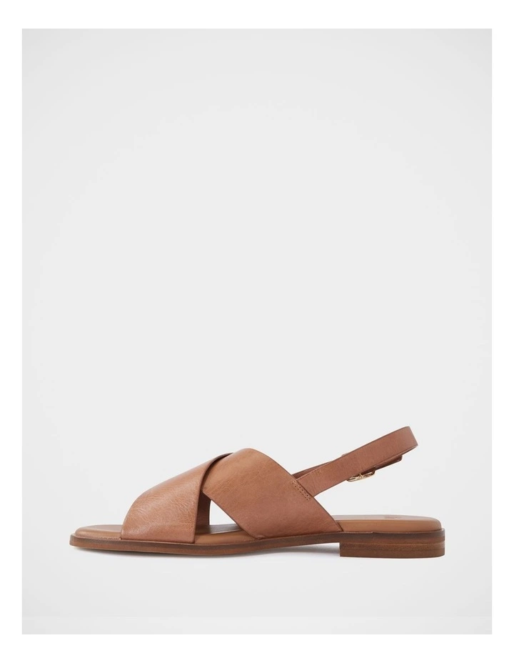 Deon Leather Sandal in Dark Cognac image 6