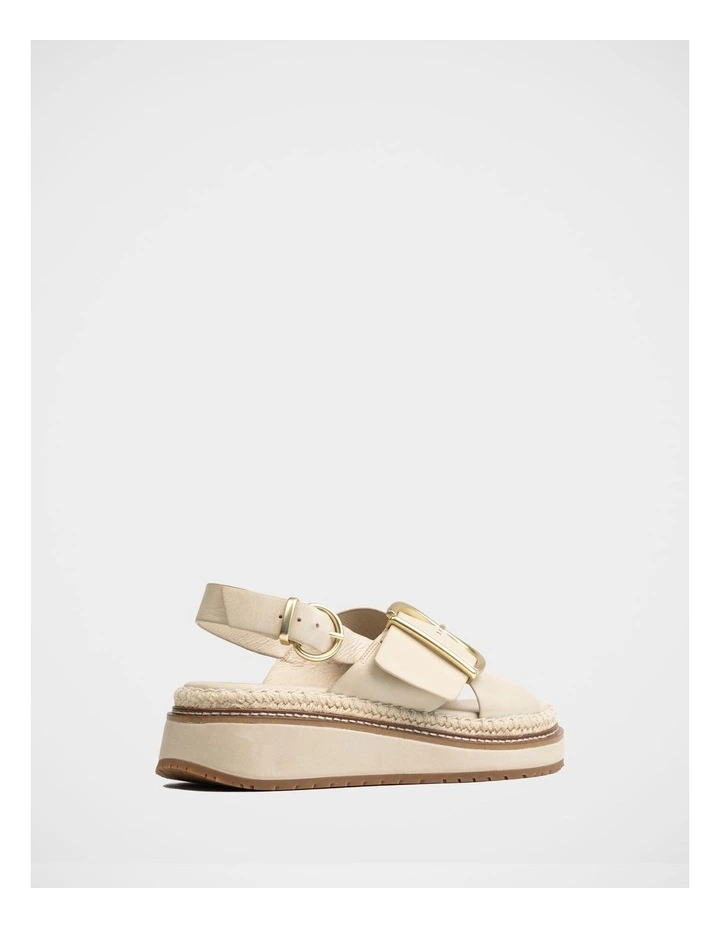 Deia Pebble Leather Flatform in Ivory image 4