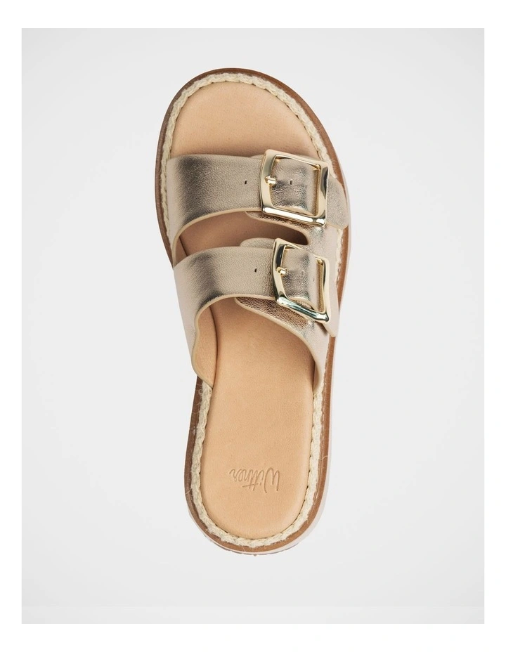 Dream Metallic Leather Flatform in Champagne image 5