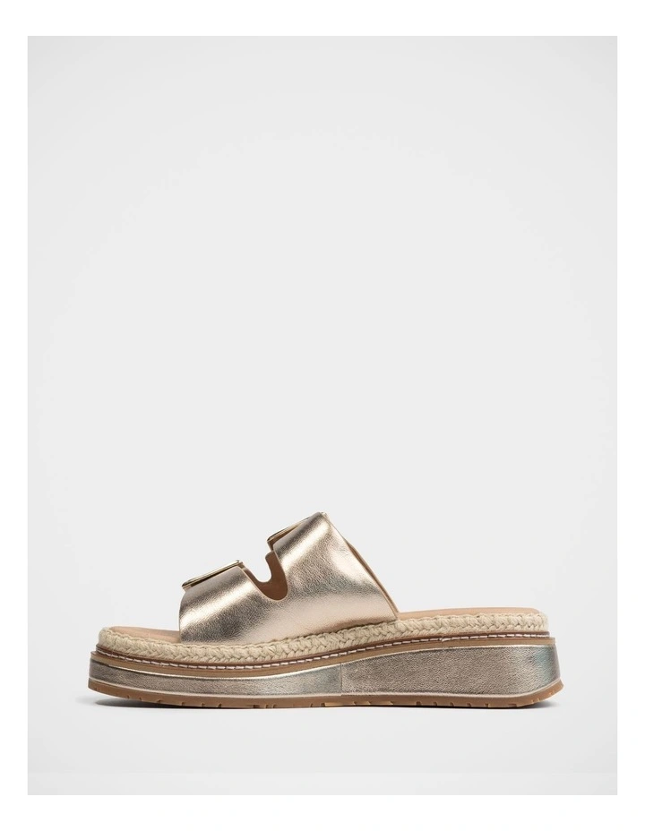 Dream Metallic Leather Flatform in Champagne image 6