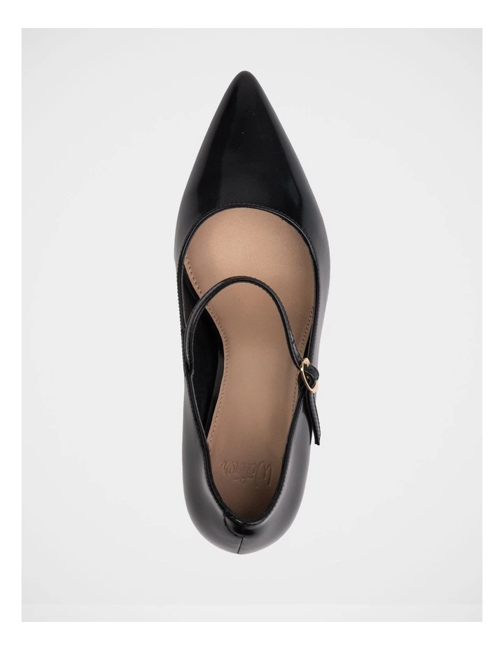 Ryver Leather Pump in Black image 5