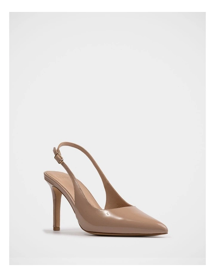 Riker Patent Leather Slingback Heel in Nude image 2