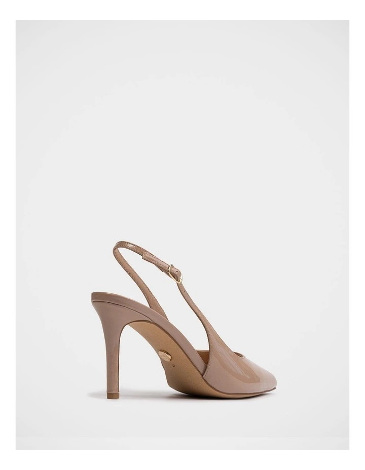 Riker Patent Leather Slingback Heel in Nude image 4
