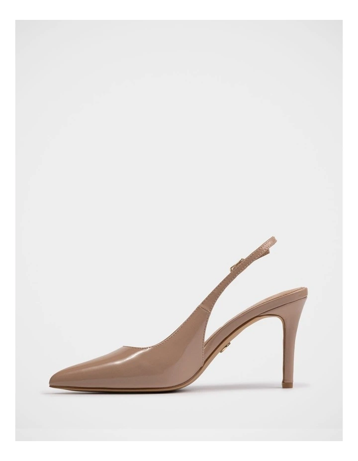 Riker Patent Leather Slingback Heel in Nude image 6