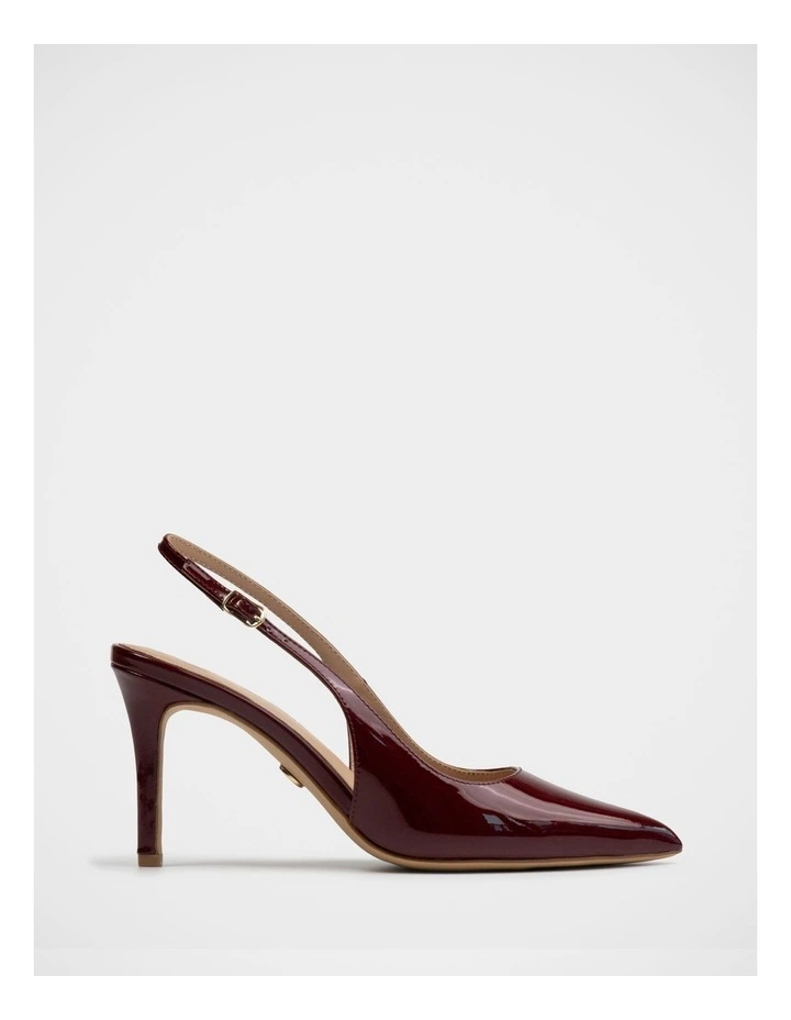 Riker Patent Leather Slingback Heel Shoe in Scarlett image 1