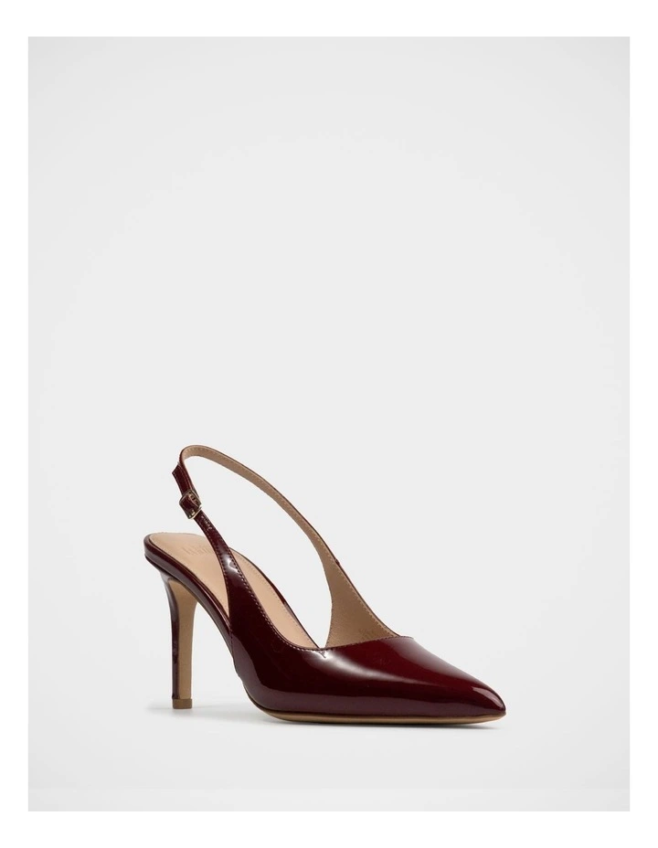 Riker Patent Leather Slingback Heel Shoe in Scarlett image 2