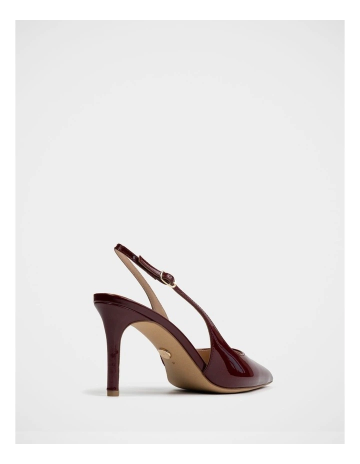 Riker Patent Leather Slingback Heel Shoe in Scarlett image 4