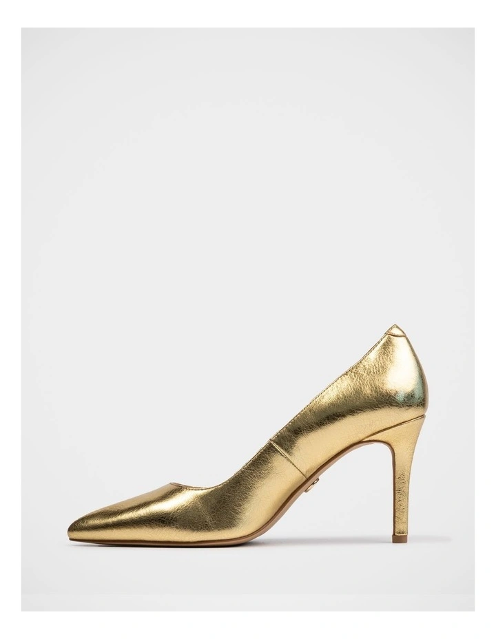 Ravyn Metallic Leather Pump Shoe in Gold image 6