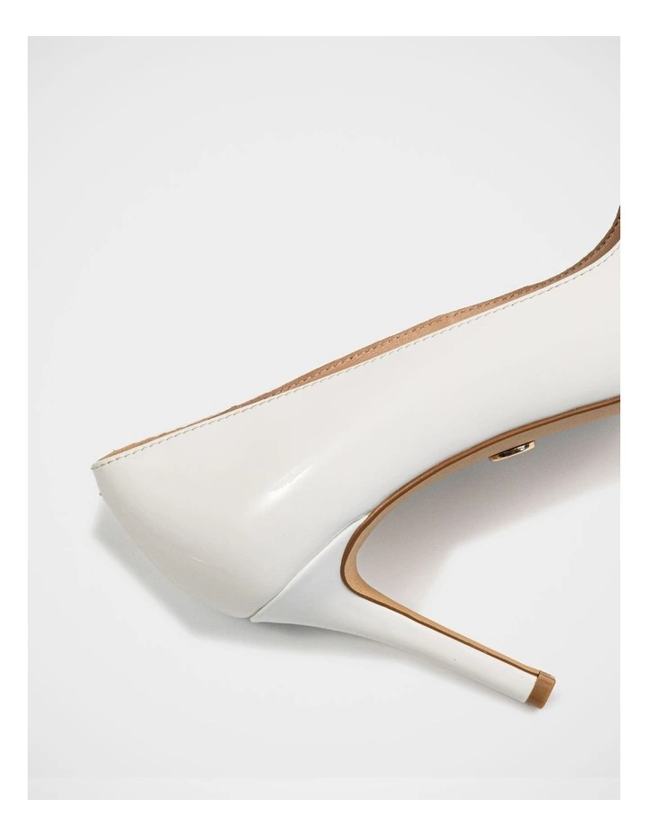 Ravyn Leather Pump in Optic White image 3