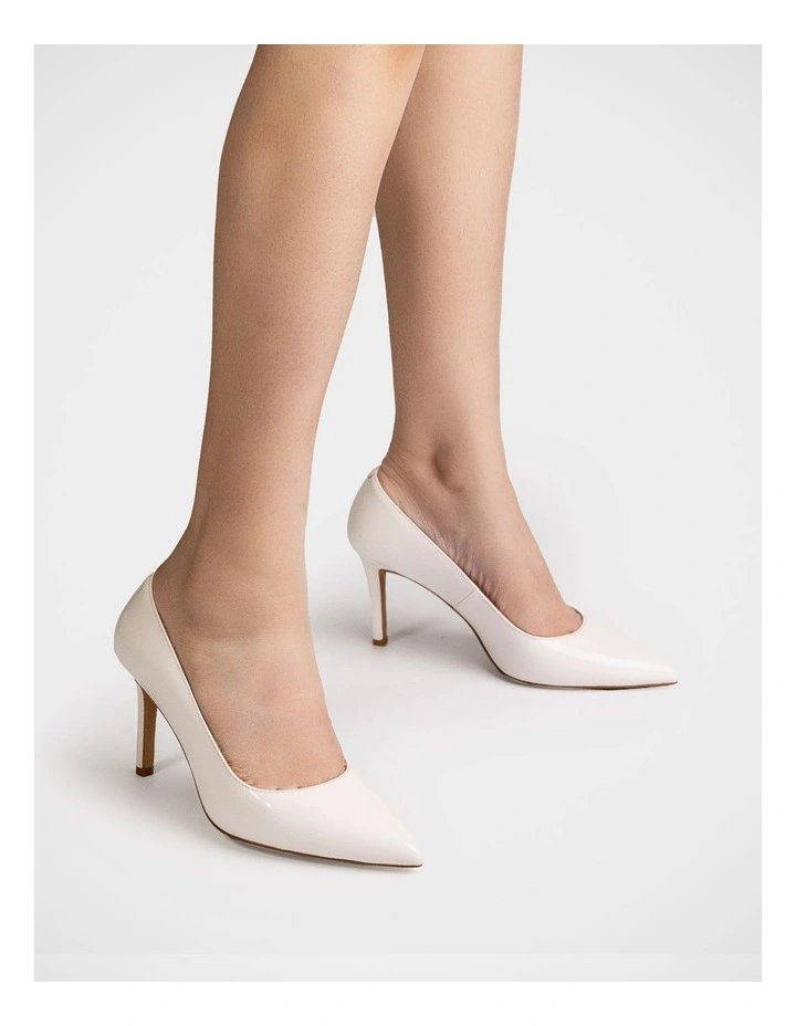 Ravyn Leather Pump in Optic White image 7