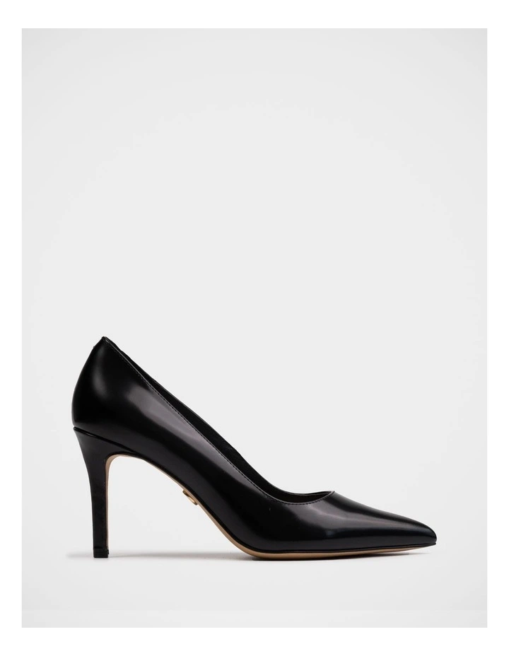 Ravyn Shiny Leather Pump in Black image 1