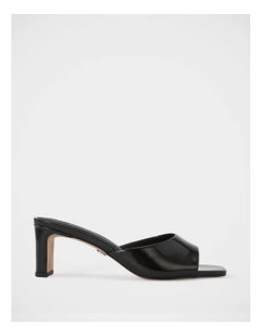 Nikita Leather Slim Heel Mule in Black