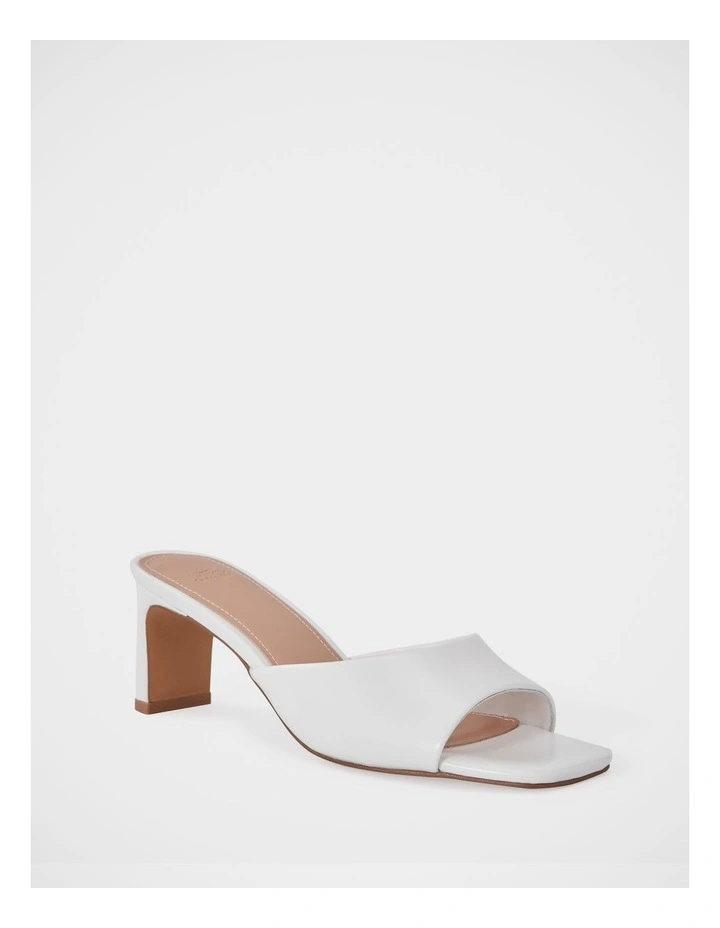Nikita Leather Slim Heel Mule in White image 2