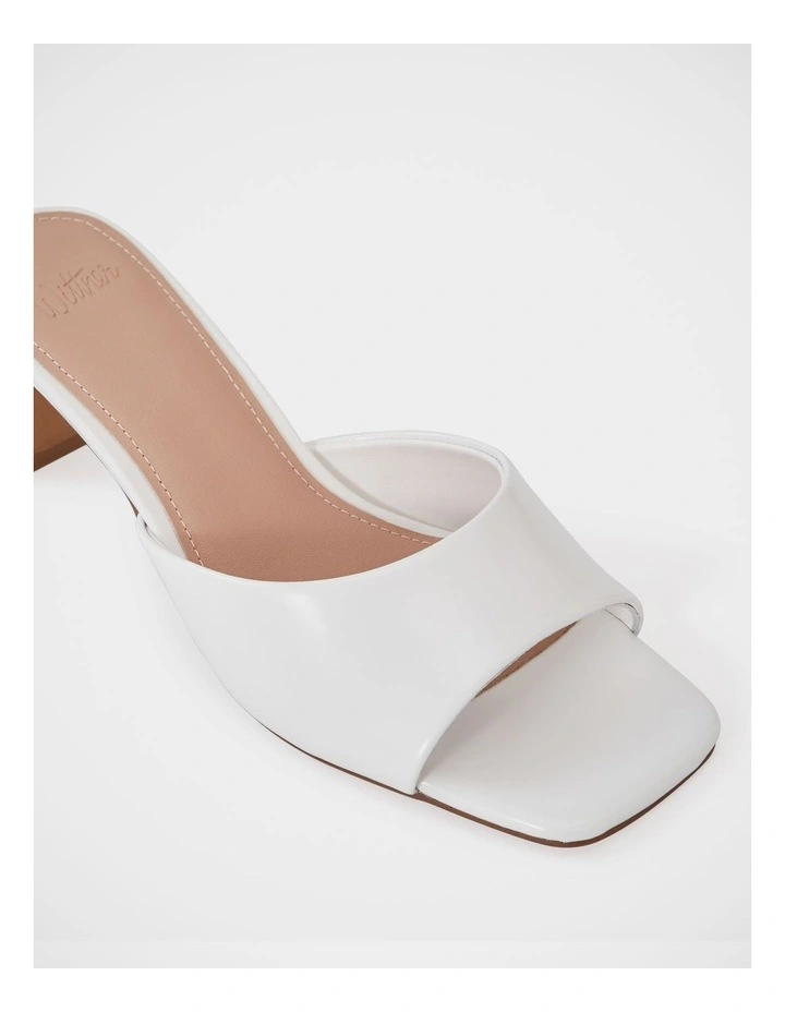 Nikita Leather Slim Heel Mule in White image 3