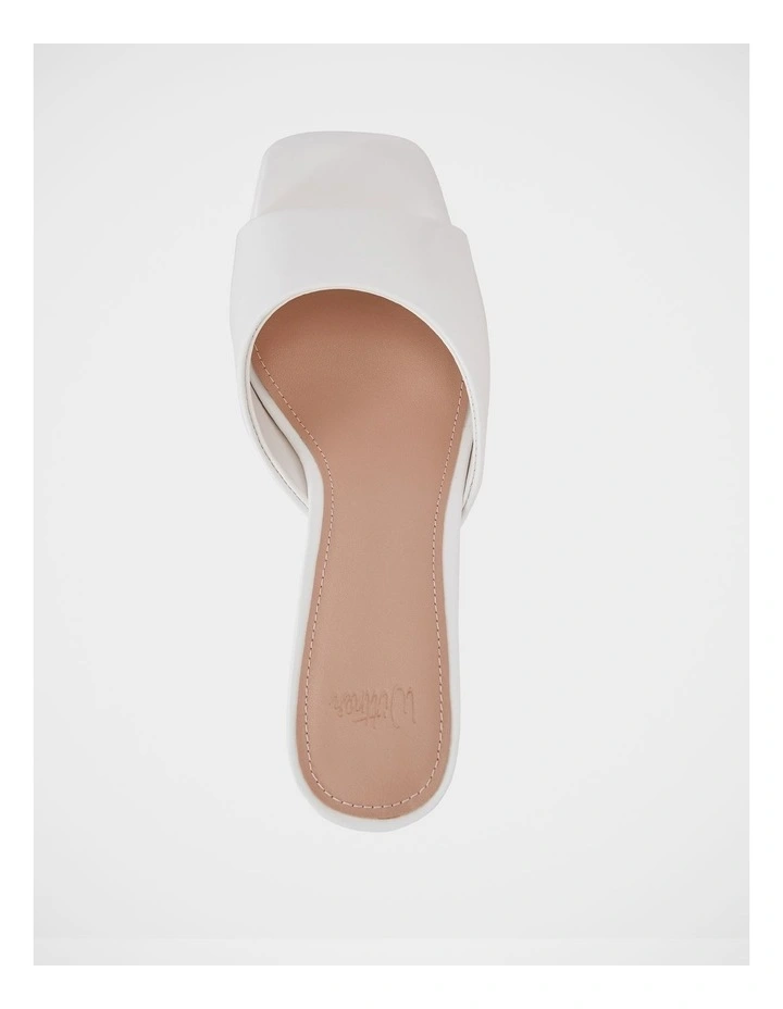 Nikita Leather Slim Heel Mule in White image 5