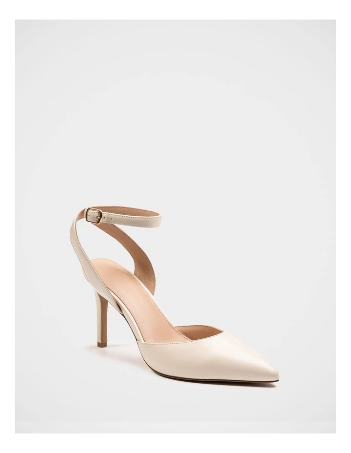 Reva Leather Stiletto Heel in Vintage Ivory image 2