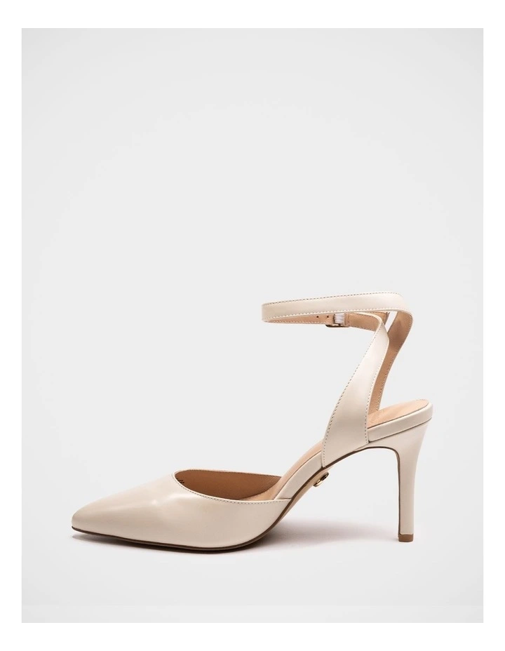 Reva Leather Stiletto Heel in Vintage Ivory image 6