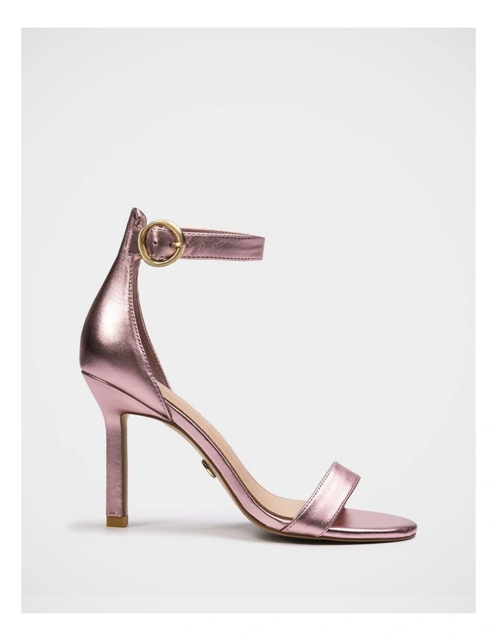 Zeze Metallic Leather Stiletto Heel in Pink image 1