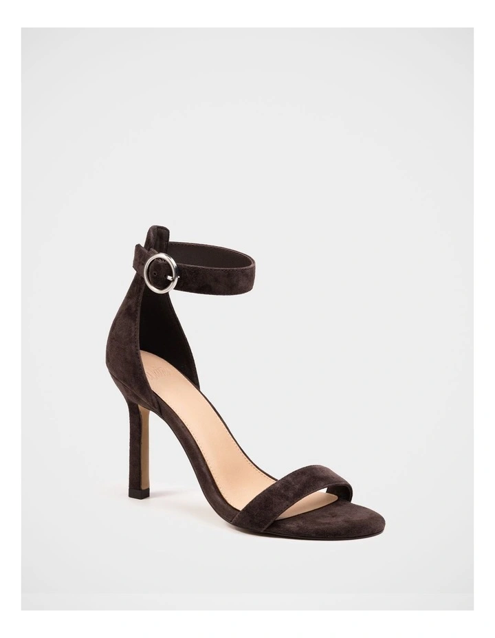 Zeze Suede Leather Stilleto Heel in Ebony image 2