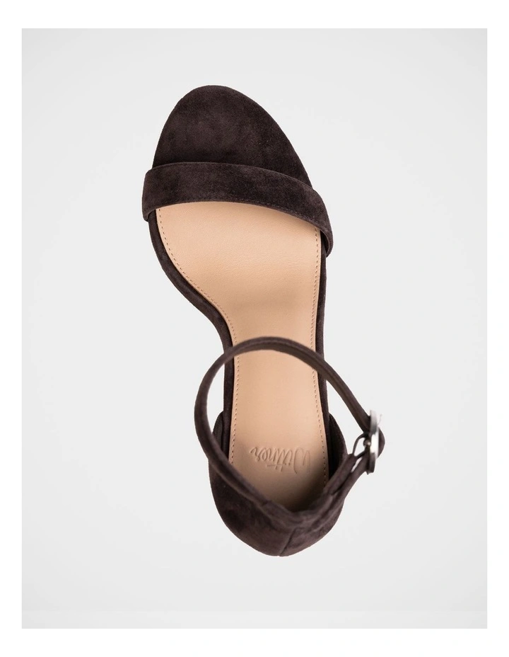 Zeze Suede Leather Stilleto Heel in Ebony image 5