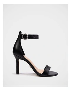 Zeze Leather Stiletto Heel in Black