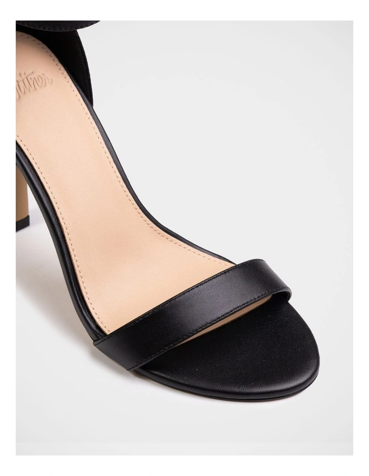 Zeze Leather Stiletto Heel in Black image 3