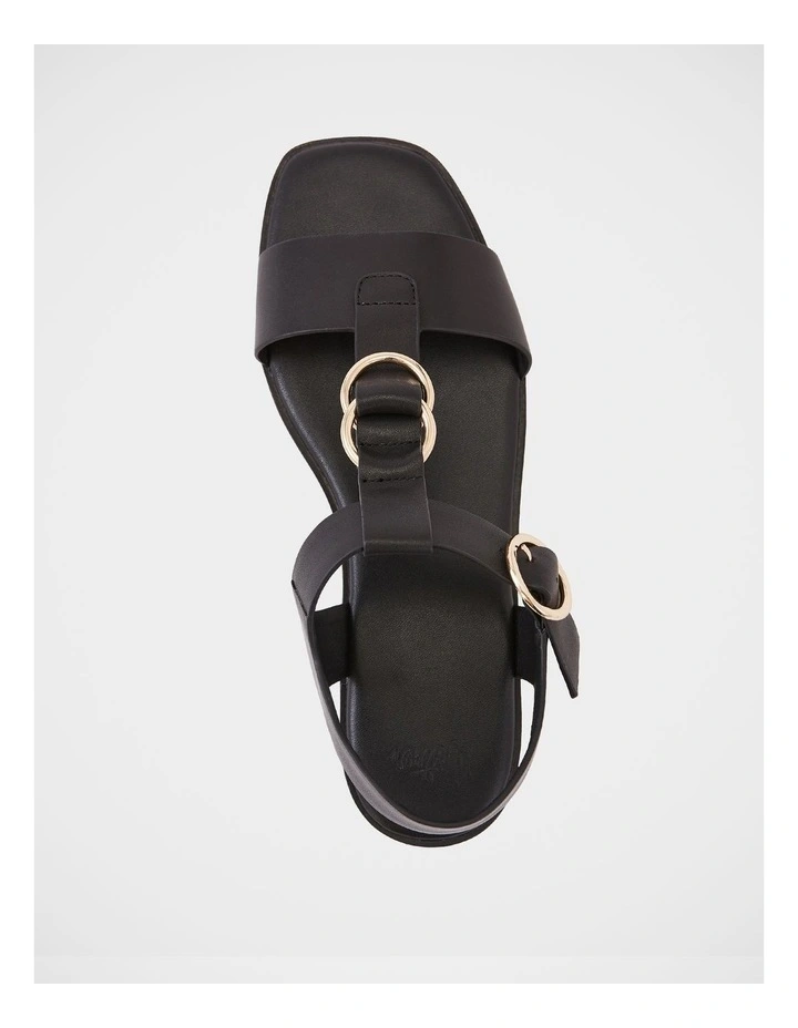 Dalia Pebble Leather Sandal in Black image 5