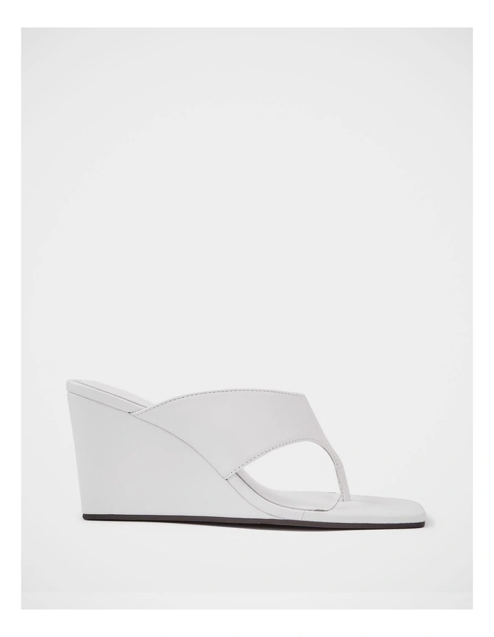 Perri Leather Wedge Thong on White image 1