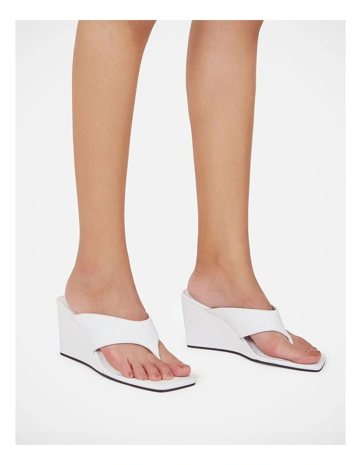 Perri Leather Wedge Thong on White image 7