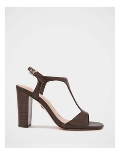 Rinn Leather Block Heel in Ebony