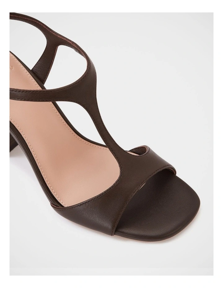 Rinn Leather Block Heel in Ebony image 3