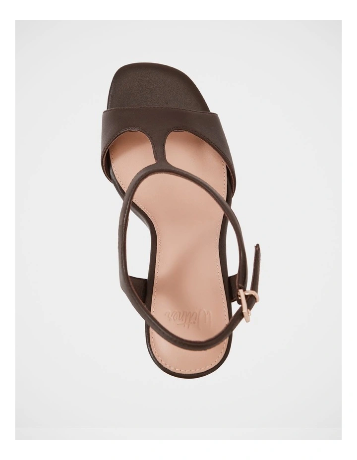 Rinn Leather Block Heel in Ebony image 5