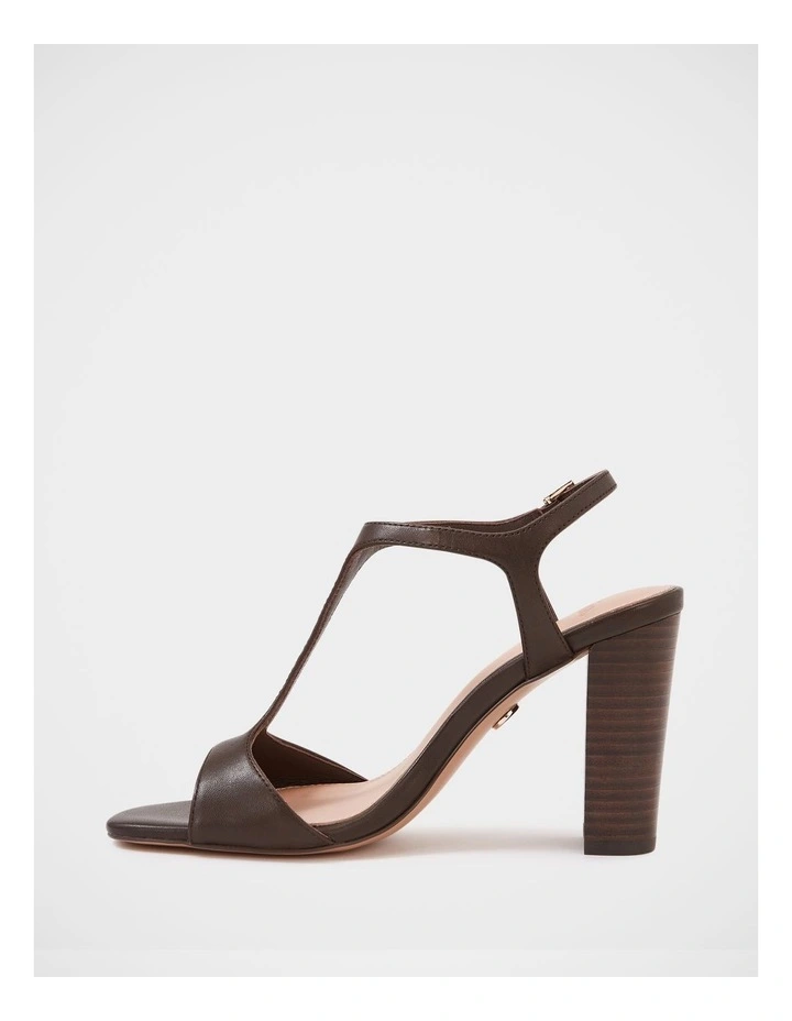 Rinn Leather Block Heel in Ebony image 6