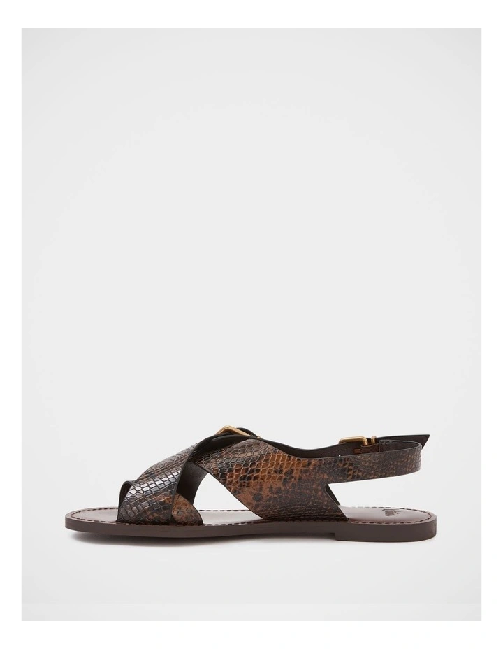 Danna Emboss Leather Sandal in Snake image 6