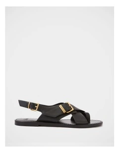 Danna Leather Sandal in Black