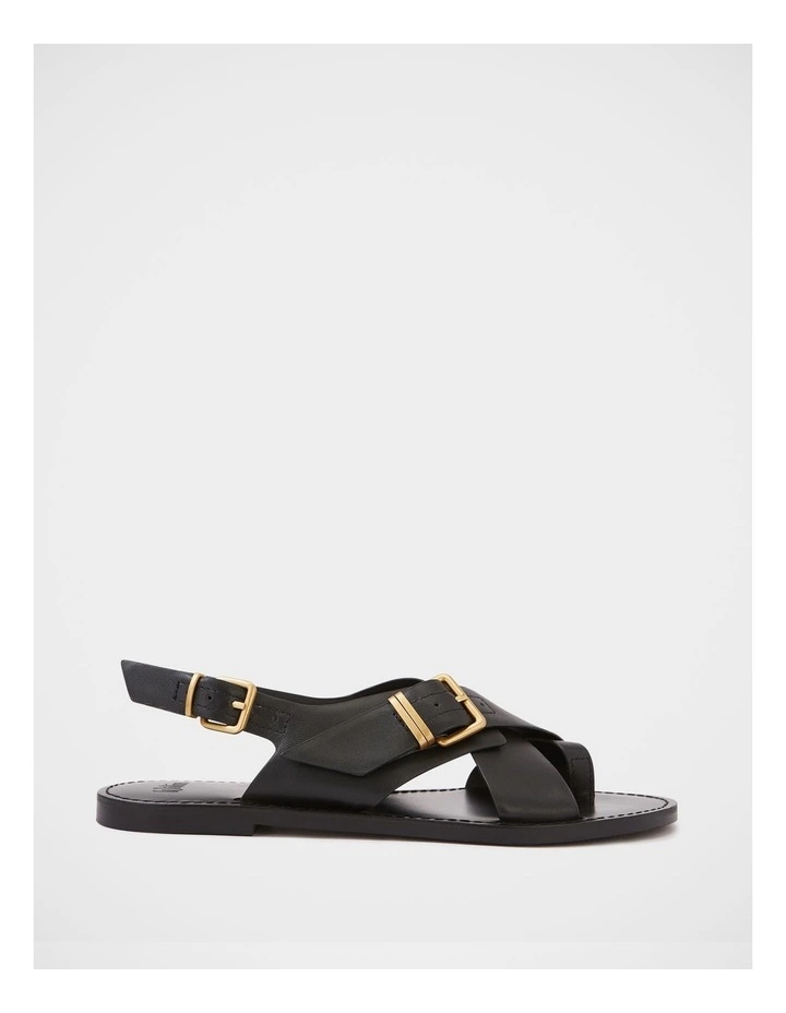 Danna Leather Sandal in Black image 1