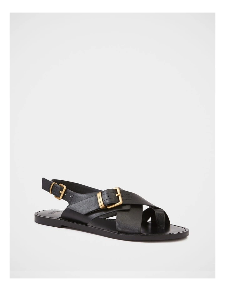 Danna Leather Sandal in Black image 2