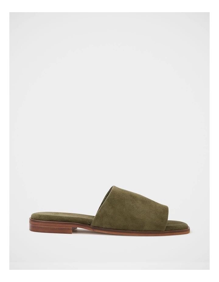 Doro Suede Leather Slide in Boho Green image 1
