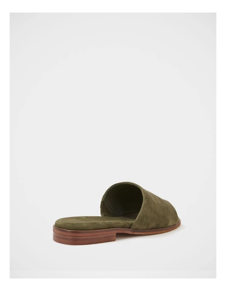 Doro Suede Leather Slide in Boho Green image 4