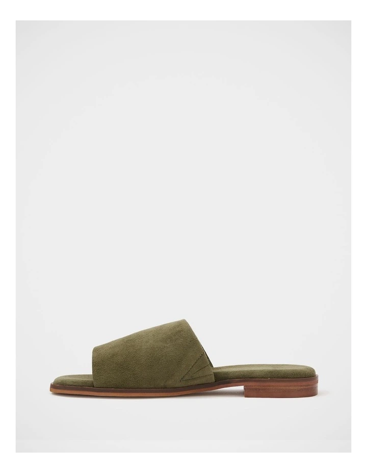 Doro Suede Leather Slide in Boho Green image 6