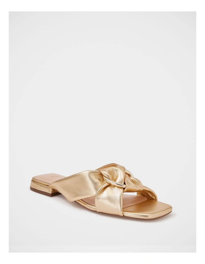 Essence Metallic Leather Sandal in Gold image 2