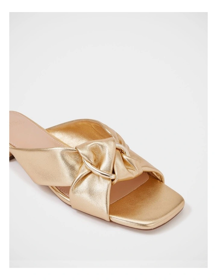 Essence Metallic Leather Sandal in Gold image 3