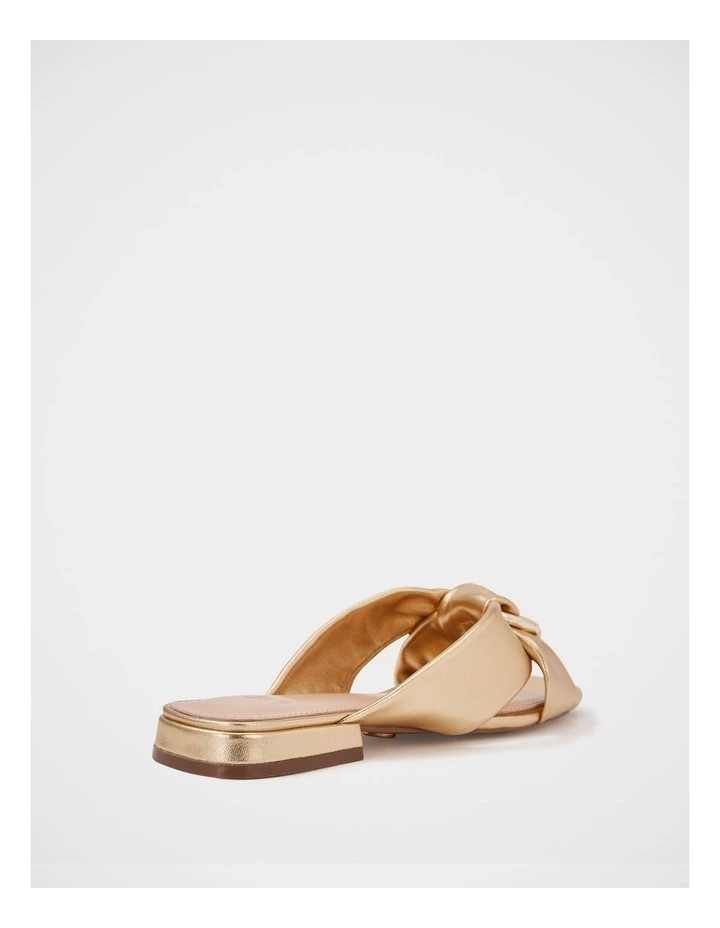 Essence Metallic Leather Sandal in Gold image 4