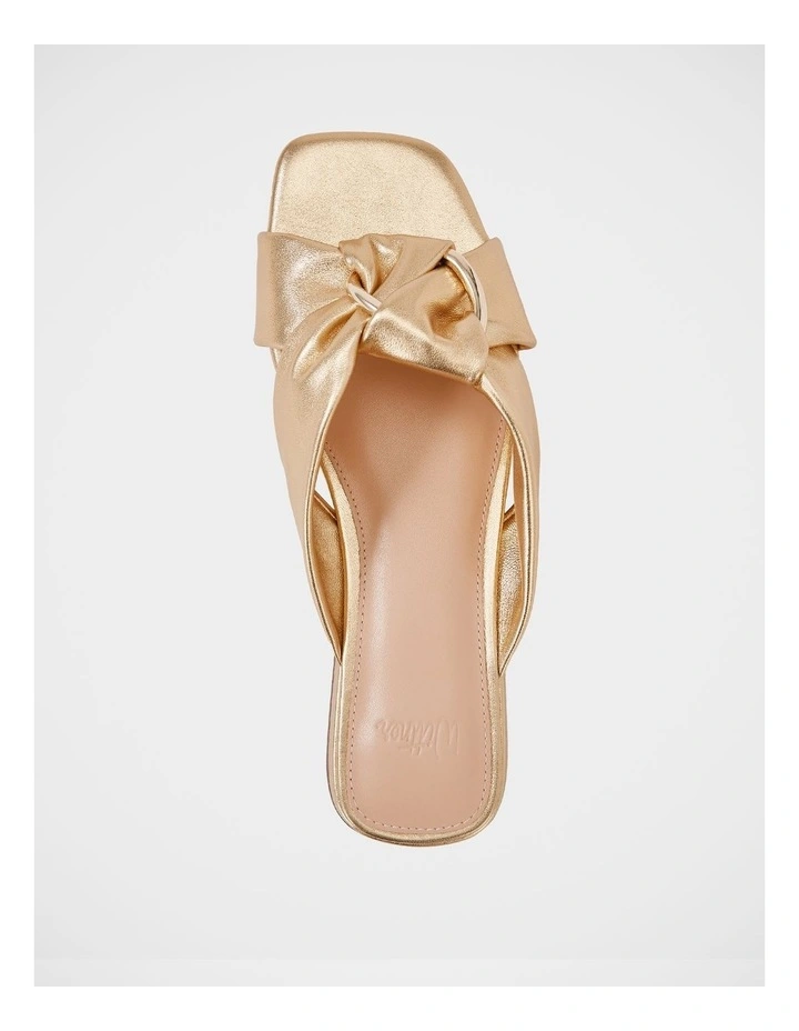 Essence Metallic Leather Sandal in Gold image 5