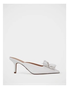 Lowe Leather Mule in Optic White