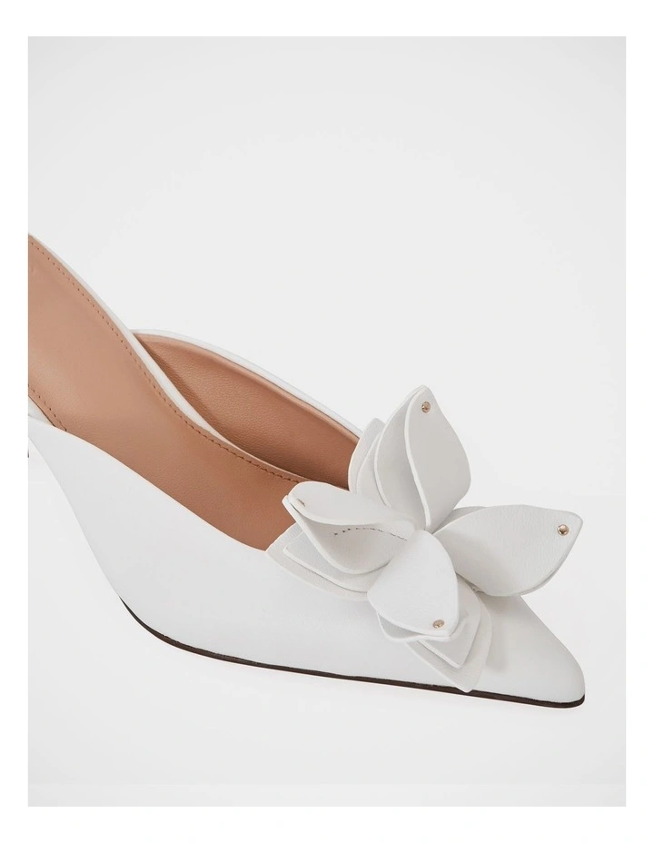 Lowe Leather Mule in Optic White image 3