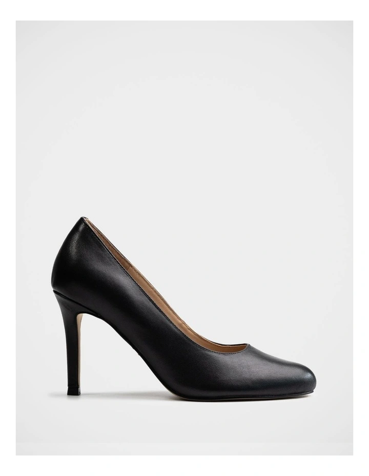 Tash Leather Stiletto Pump in Black image 1