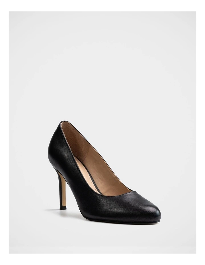 Tash Leather Stiletto Pump in Black image 2