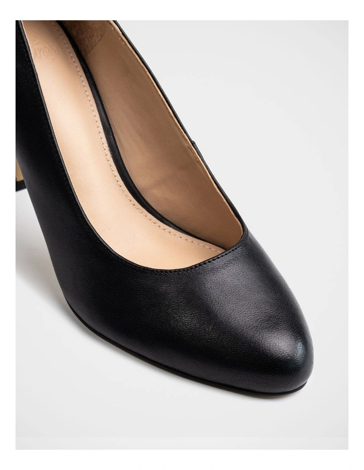 Tash Leather Stiletto Pump in Black image 3