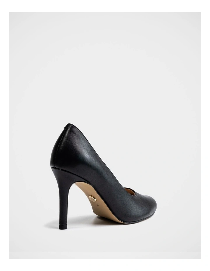 Tash Leather Stiletto Pump in Black image 4